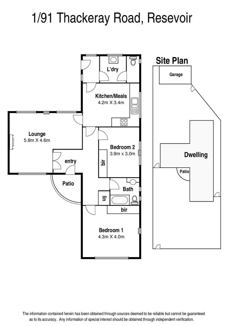 Floorplan of Homely house listing, 1/91 Thackeray Road, Reservoir VIC 3073