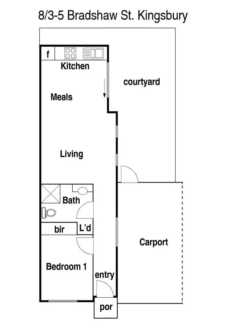 Floorplan of Homely unit listing, 8/3-5 Bradshaw Street, Kingsbury VIC 3083