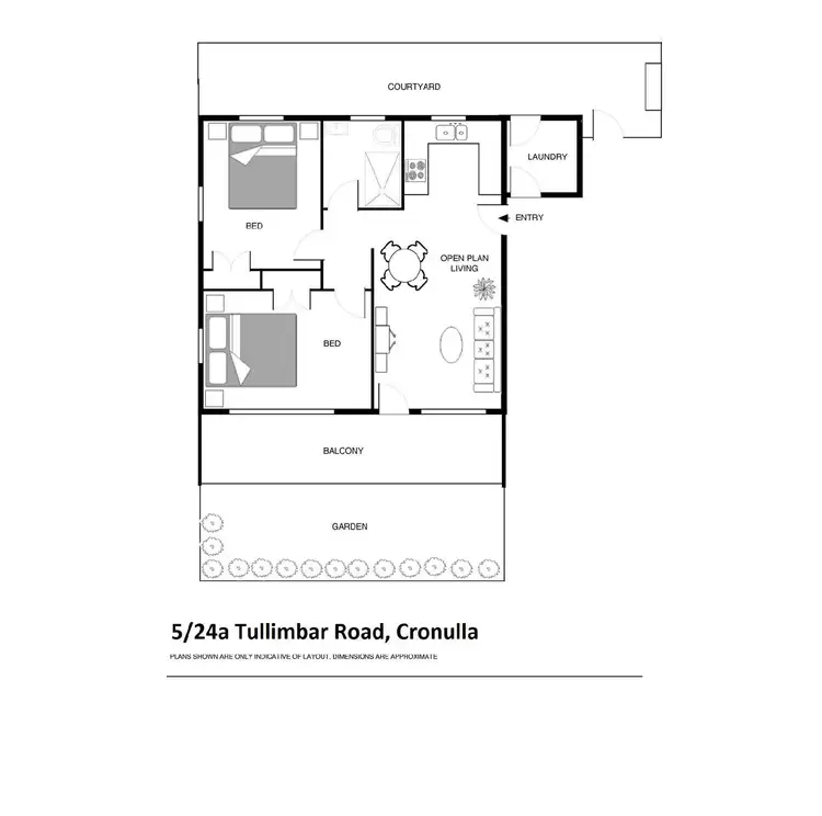 Floorplan of Homely unit listing, 5/24A Tullimbar Road, Cronulla NSW 2230