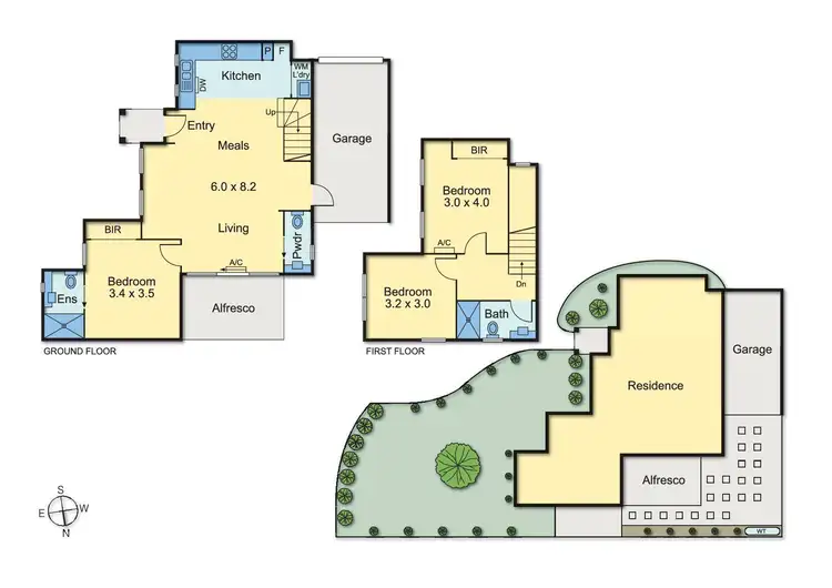 Floorplan of Homely townhouse listing, 1/23 Laha Crescent, Preston VIC 3072