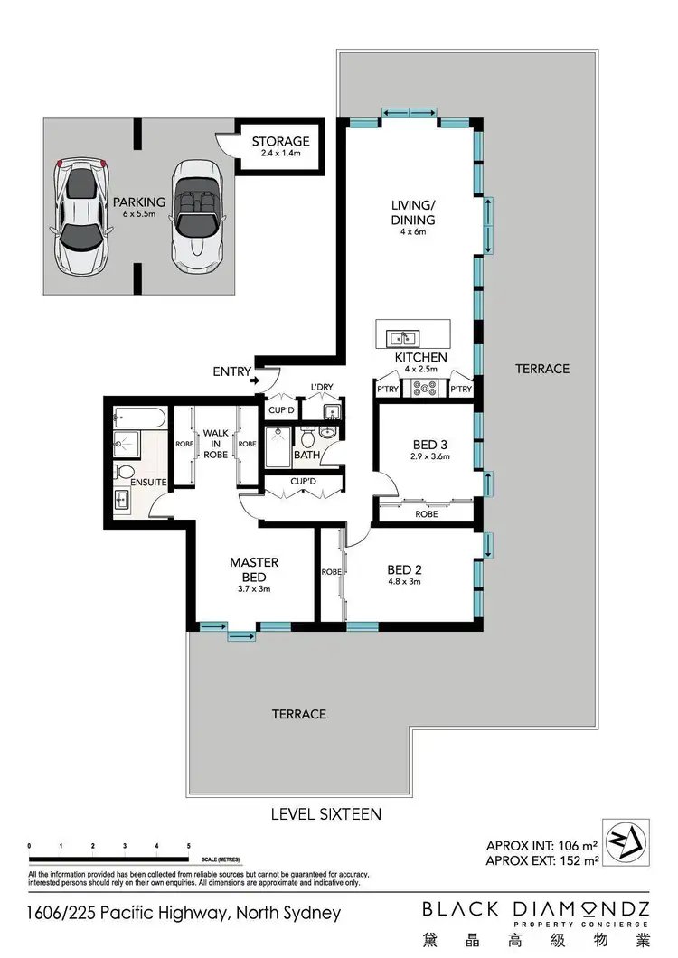 Floorplan of Homely apartment listing, 1606/225 Pacific Highway, North Sydney NSW 2060