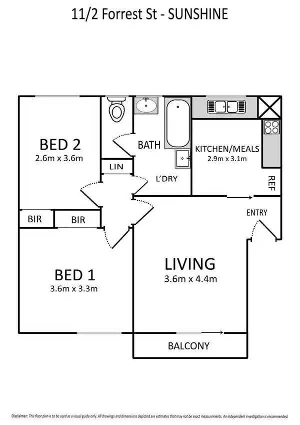 Floorplan of Homely apartment listing, 11/2 Forrest Street, Albion VIC 3020