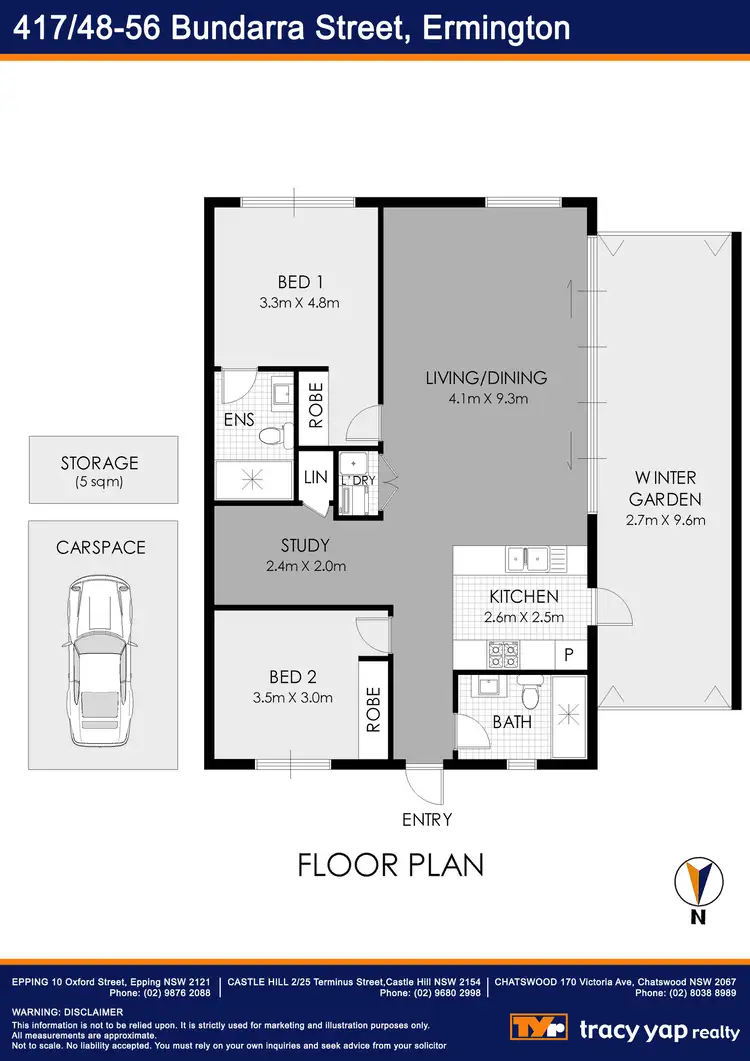Floorplan of Homely apartment listing, 417/48-56 Bundarra Street, Ermington NSW 2115