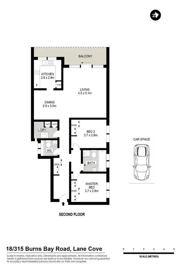 Floorplan of Homely apartment listing, 18/315 Burns Bay Road, Lane Cove NSW 2066