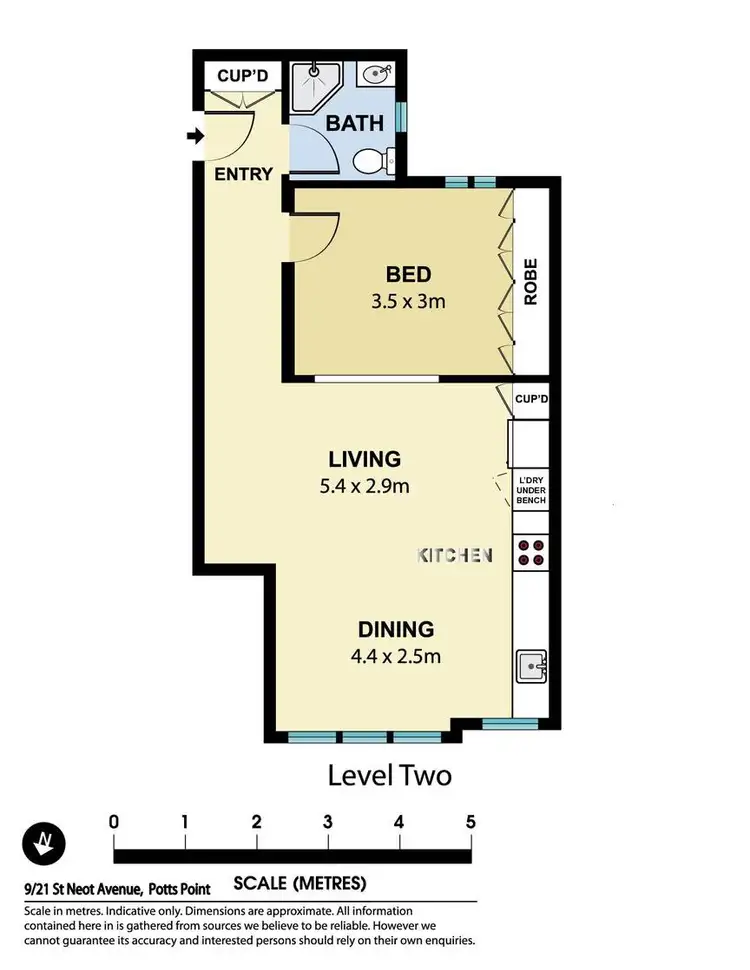 Floorplan of Homely apartment listing, 9/21 St Neot Avenue, Potts Point NSW 2011