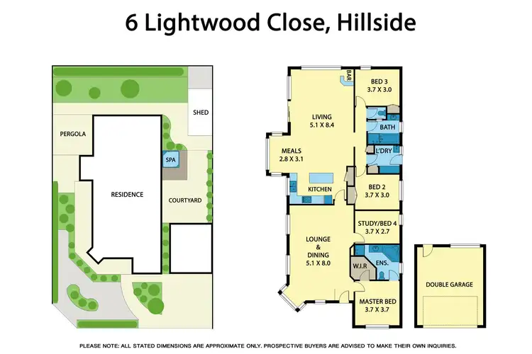 Floorplan of Homely house listing, 6 Lightwood Close, Hillside VIC 3037
