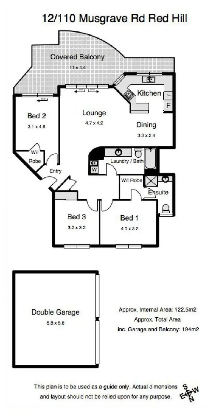 Floorplan of Homely apartment listing, Unit 12/110-118 Musgrave Road, Red Hill QLD 4059