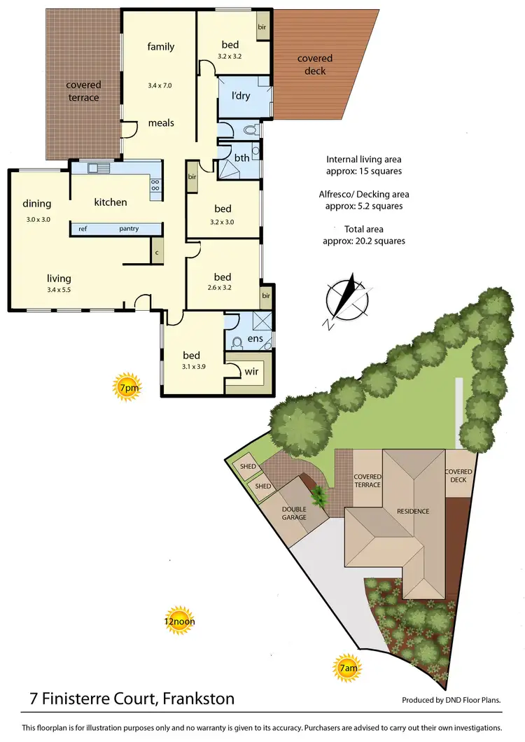 Floorplan of Homely house listing, 7 Finisterre Court, Frankston VIC 3199