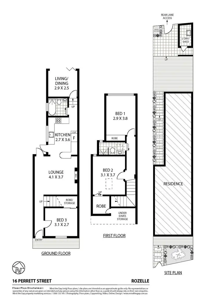 Floorplan of Homely house listing, 16 Perrett Street, Rozelle NSW 2039