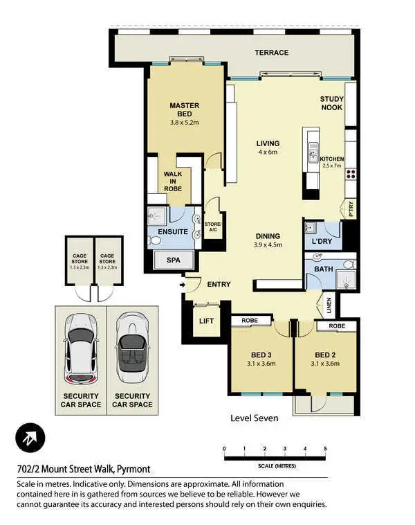 Floorplan of Homely apartment listing, Level 7/702/2 Mount Street Walk, Pyrmont NSW 2009