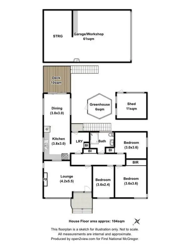 Floorplan of Homely house listing, 15 Tamboon Road, Berriedale TAS 7011