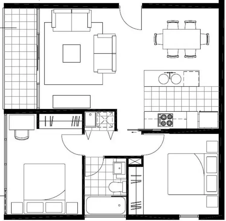 Floorplan of Homely apartment listing, 1802/483 Swanston Street, Melbourne VIC 3000