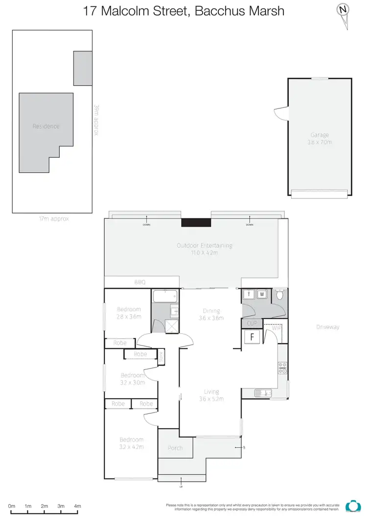 Floorplan of Homely house listing, 17 Malcolm Street, Bacchus Marsh VIC 3340