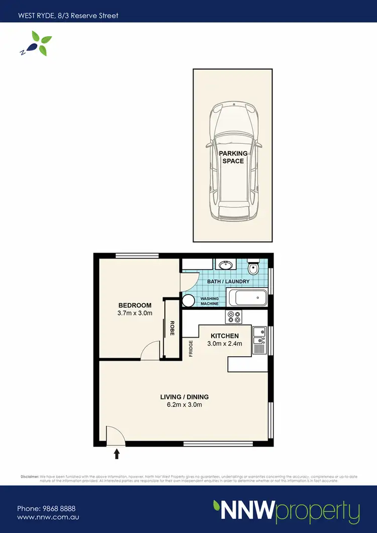 Floorplan of Homely unit listing, 8/3 Reserve Street, West Ryde NSW 2114