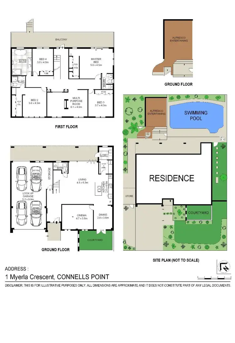 Floorplan of Homely house listing, 1 Myerla Crescent, Connells Point NSW 2221