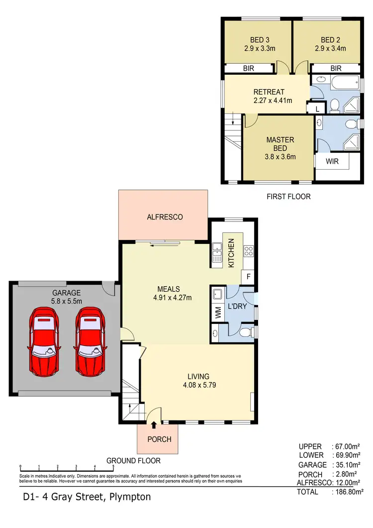 Floorplan of Homely house listing, D1/4 Gray Street, Plympton SA 5038