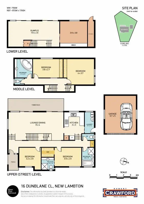 Floorplan of Homely house listing, 16 Dunblane Close, New Lambton Heights NSW 2305