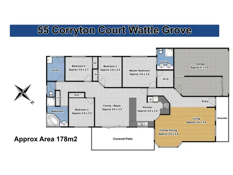 Floorplan of Homely house listing, 55 Corryton Court, Wattle Grove NSW 2173