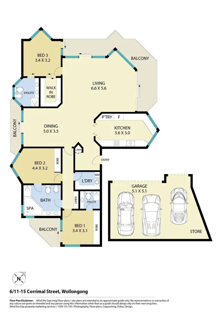 Floorplan of Homely apartment listing, 6/11-15 Corrimal Street, Wollongong NSW 2500