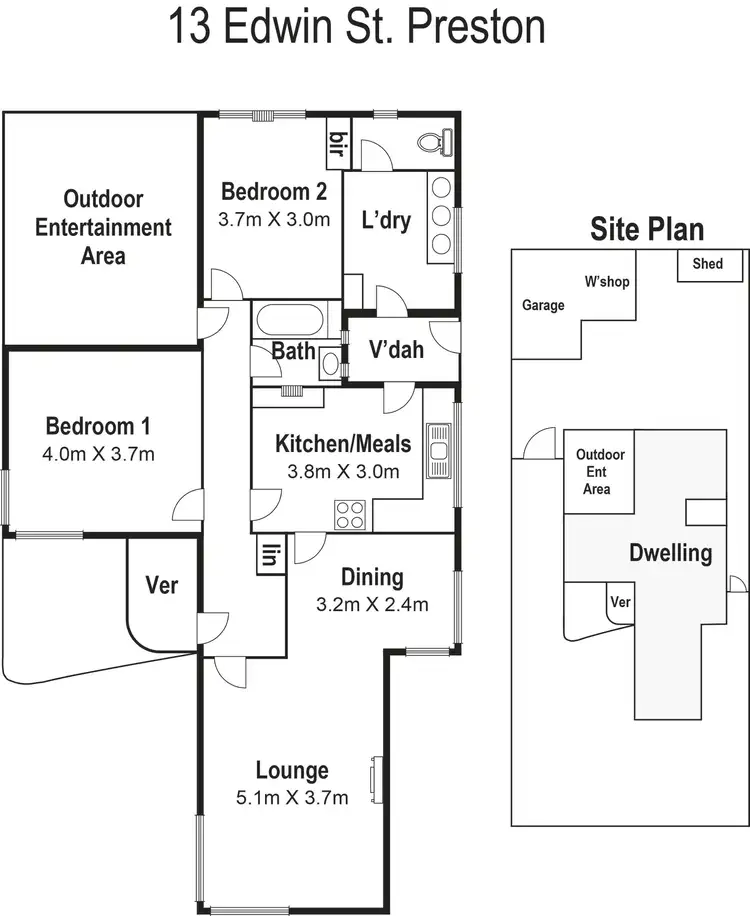Floorplan of Homely house listing, 13 Edwin Street, Preston VIC 3072