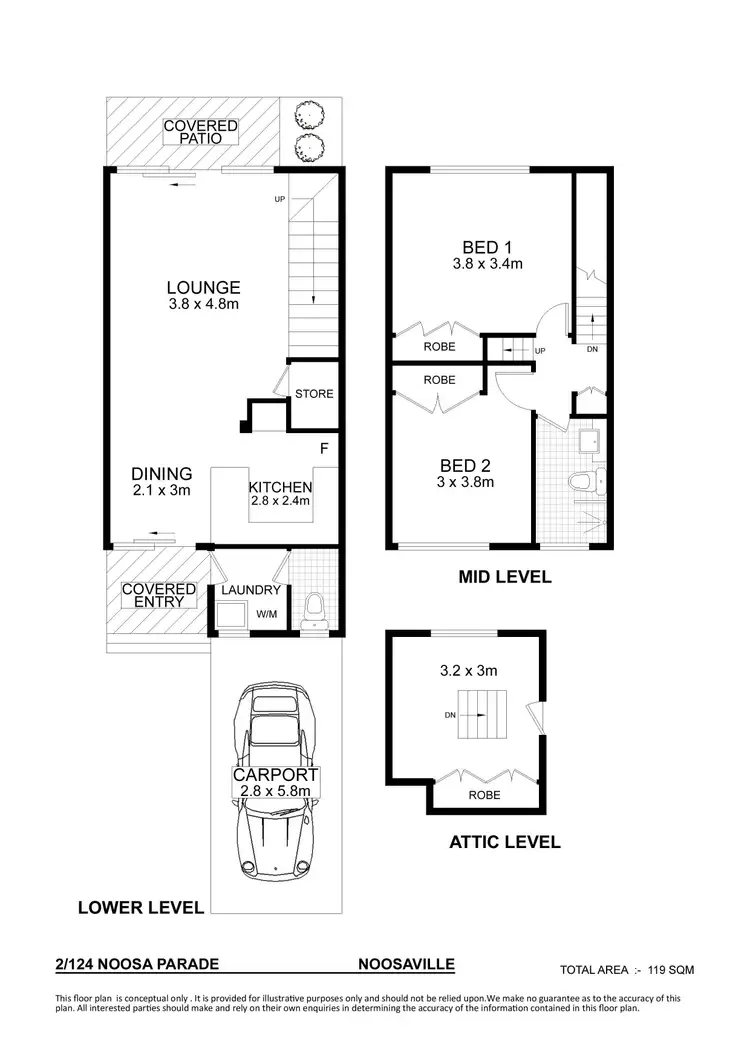 Floorplan of Homely unit listing, 2/124 Noosa Parade, Noosaville QLD 4566