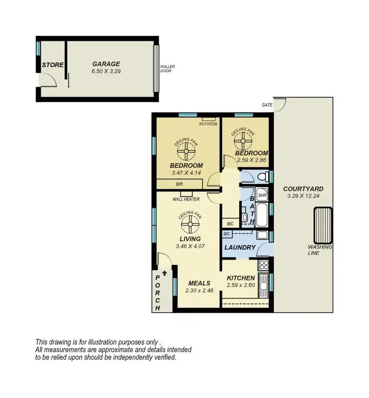 Floorplan of Homely unit listing, 1/17 Sixth Avenue, Ascot Park SA 5043