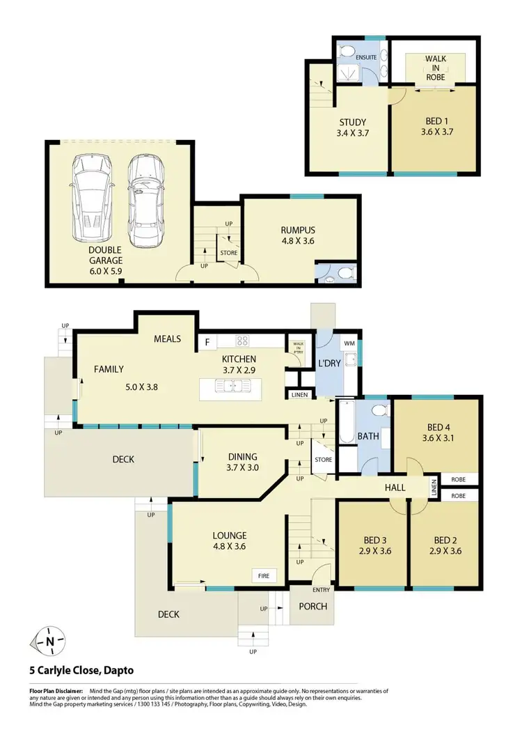 Floorplan of Homely house listing, 5 Carlyle Close, Dapto NSW 2530