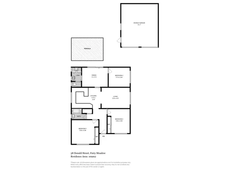 Floorplan of Homely house listing, 58 Donald Street, Fairy Meadow NSW 2519