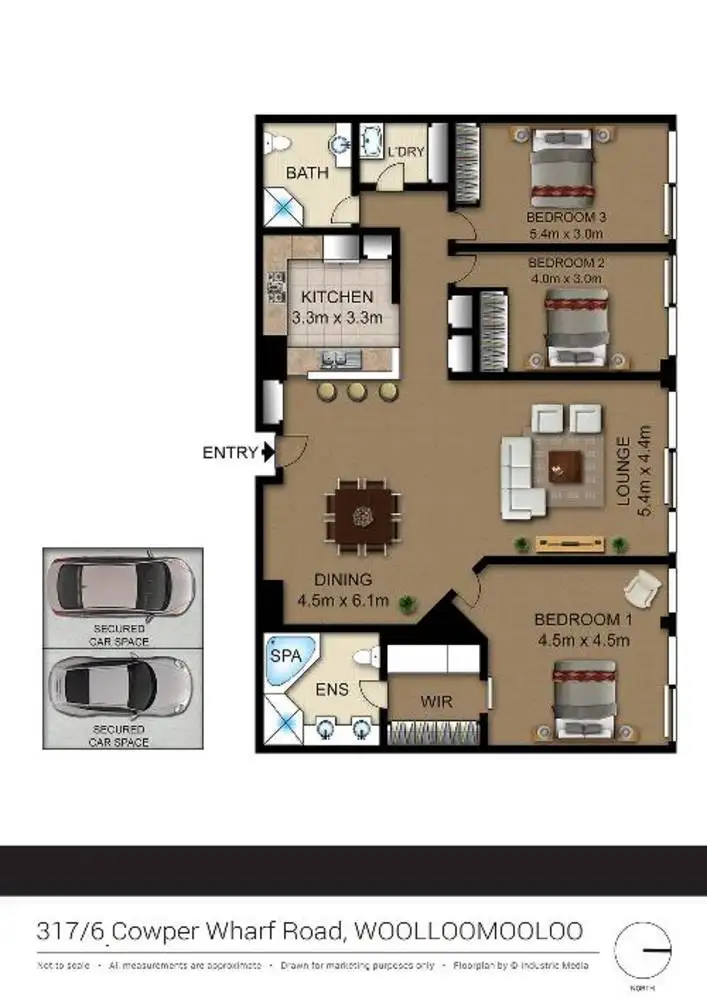 Floorplan of Homely apartment listing, 317/6 Cowper Wharf Roadway, Woolloomooloo NSW 2011
