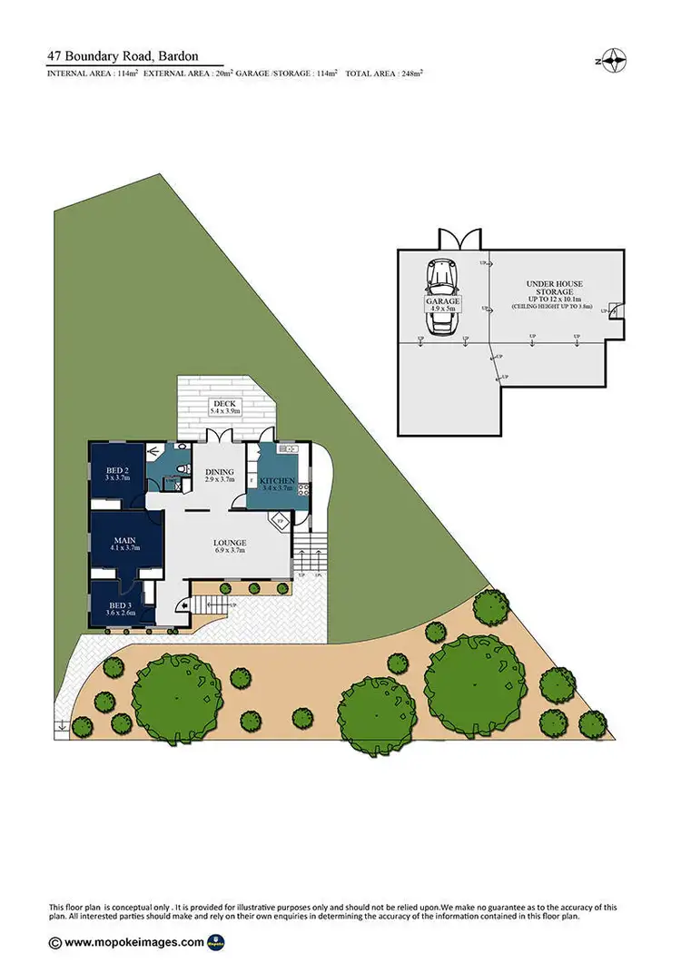 Floorplan of Homely house listing, 47 Boundary Road, Bardon QLD 4065