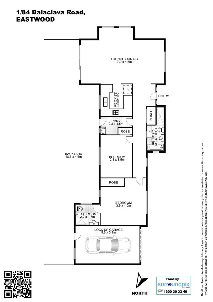 Floorplan of Homely villa listing, 1/84 Balaclava Road, Eastwood NSW 2122