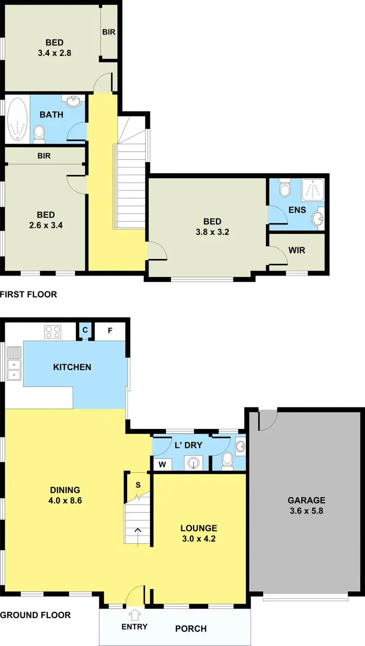 Floorplan of Homely townhouse listing, 6/21 Everard Street, Glenroy VIC 3046