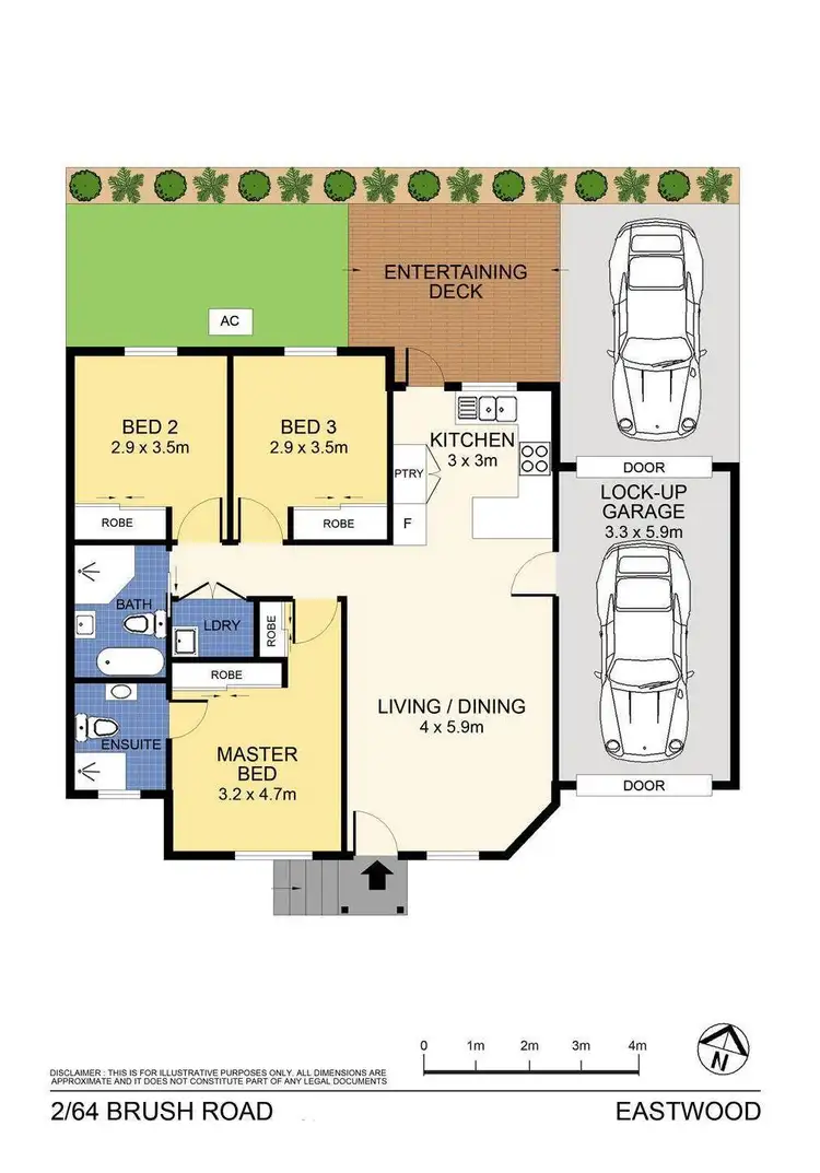 Floorplan of Homely villa listing, 2/64 Brush Road, West Ryde NSW 2114