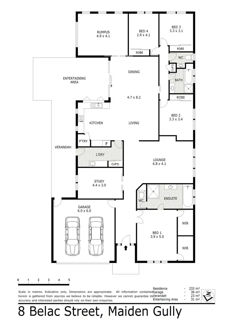 Floorplan of Homely house listing, 8 Belac Street, Maiden Gully VIC 3551