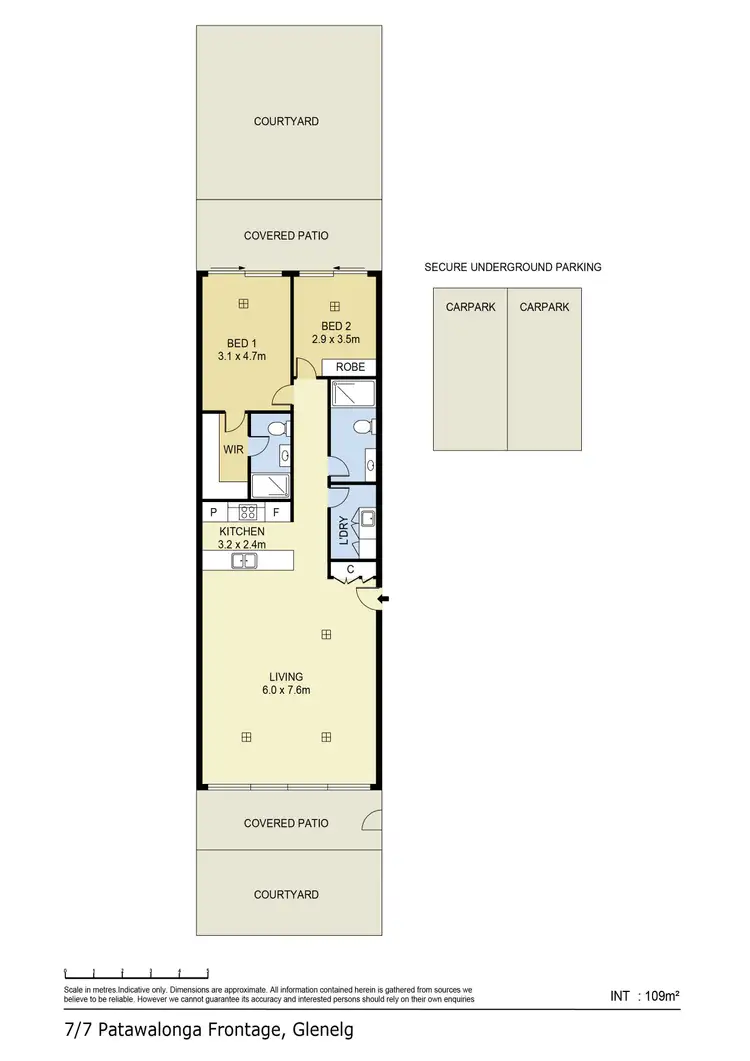 Floorplan of Homely apartment listing, 7/7 Patawalonga Frontage, Glenelg North SA 5045