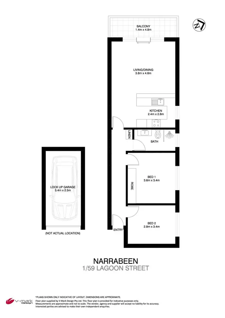 Floorplan of Homely unit listing, 1/59 Lagoon Street, Narrabeen NSW 2101