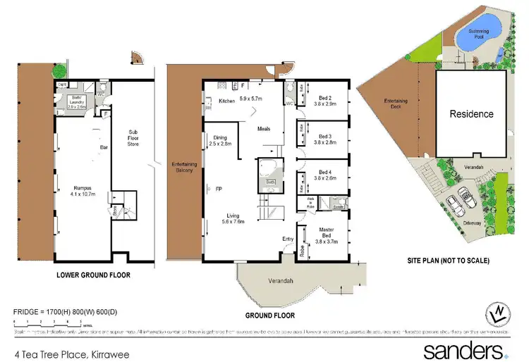 Floorplan of Homely house listing, 4 Tea Tree Place, Kirrawee NSW 2232
