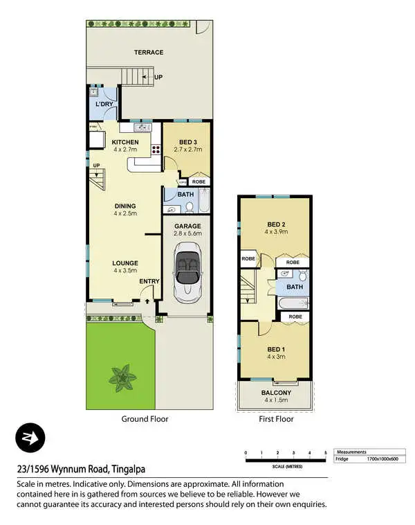 Floorplan of Homely townhouse listing, 23/1596 Wynnum Road, Tingalpa QLD 4173