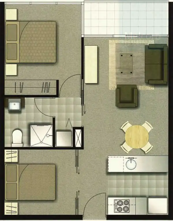 Floorplan of Homely apartment listing, 2508/483 Swanston Street, Melbourne VIC 3000