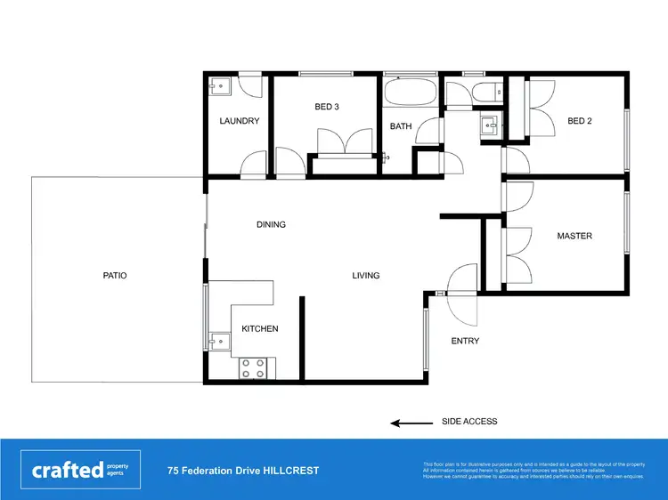 Floorplan of Homely house listing, 75 Federation Drive, Hillcrest QLD 4118