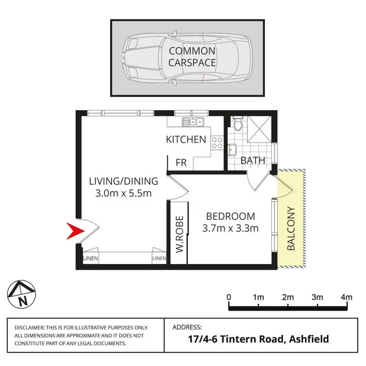 Floorplan of Homely unit listing, 17/4-6 Tintern Road, Ashfield NSW 2131