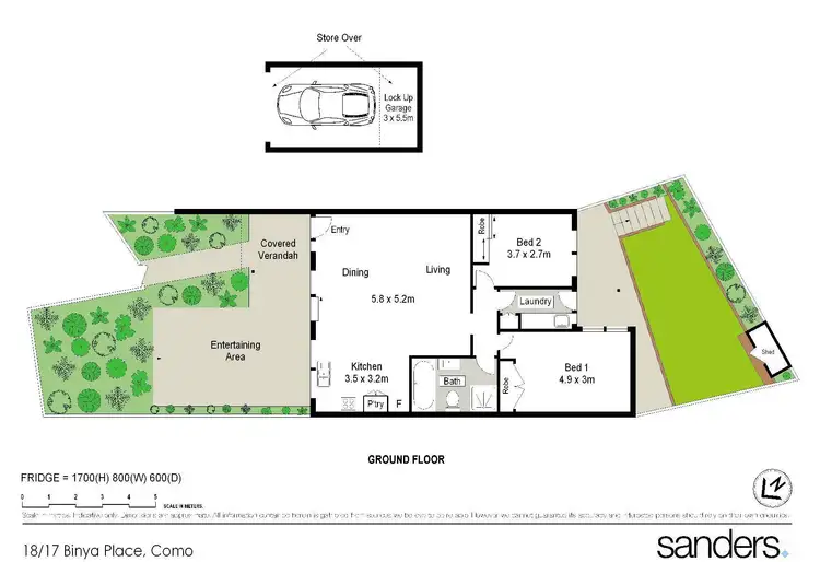 Floorplan of Homely villa listing, 18/17 Binya Place, Como NSW 2226