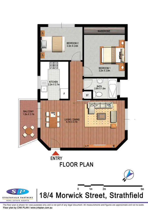 Floorplan of Homely apartment listing, 18/4 Morwick Street, Strathfield NSW 2135
