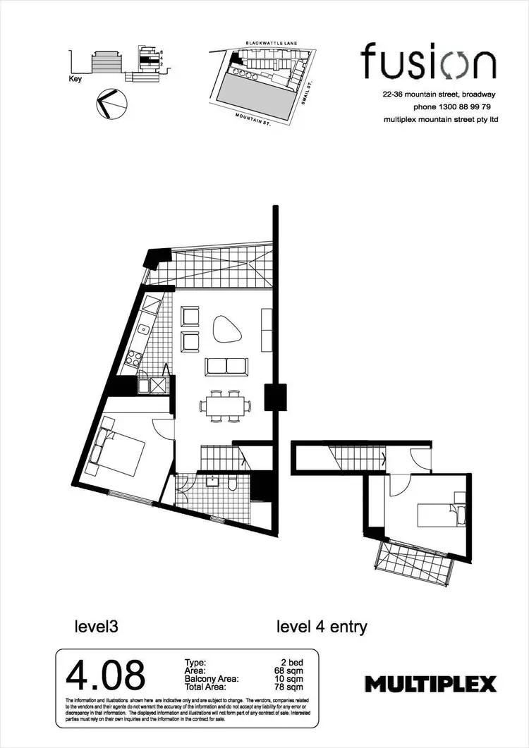 Floorplan of Homely apartment listing, 408/16-20 Smail Street, Ultimo NSW 2007