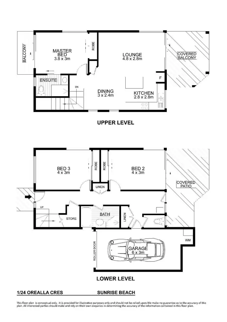 Floorplan of Homely townhouse listing, 1/24 Orealla Crescent, Sunrise Beach QLD 4567