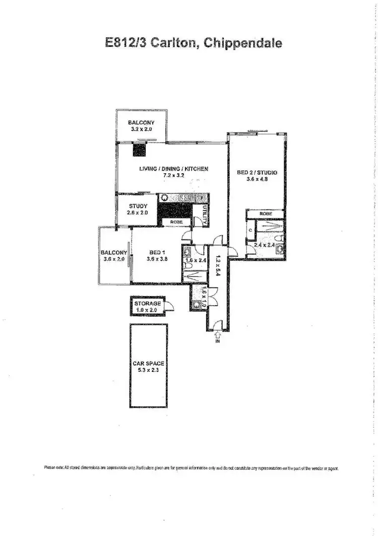 Floorplan of Homely apartment listing, 8XX/3 Carlton Street, Chippendale NSW 2008