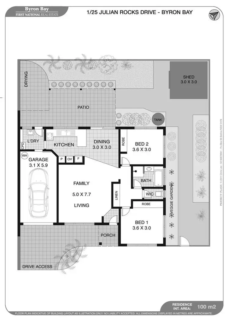 Floorplan of Homely unit listing, 1/25 Julian Rocks Drive, Byron Bay NSW 2481