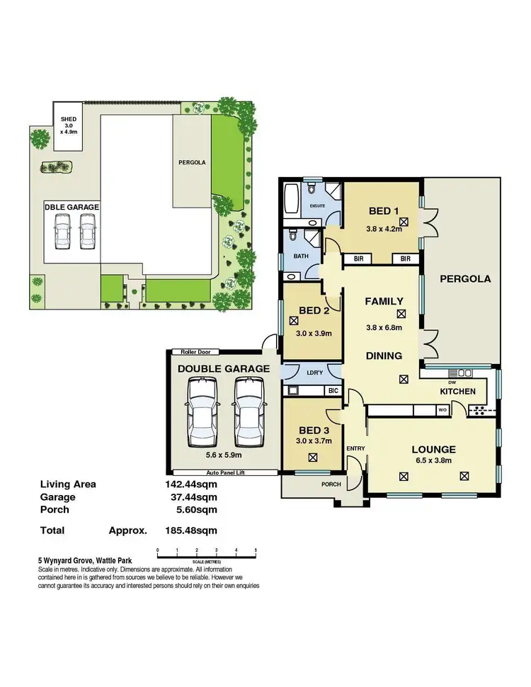 Floorplan of Homely house listing, 5 Wynyard Grove, Wattle Park SA 5066
