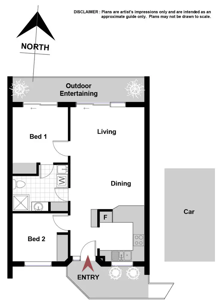 Floorplan of Homely unit listing, 308/10 Currie Crescent, Griffith ACT 2603