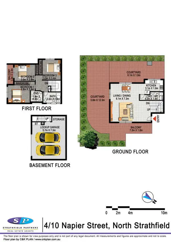 Floorplan of Homely townhouse listing, 4/10 Napier Street, North Strathfield NSW 2137